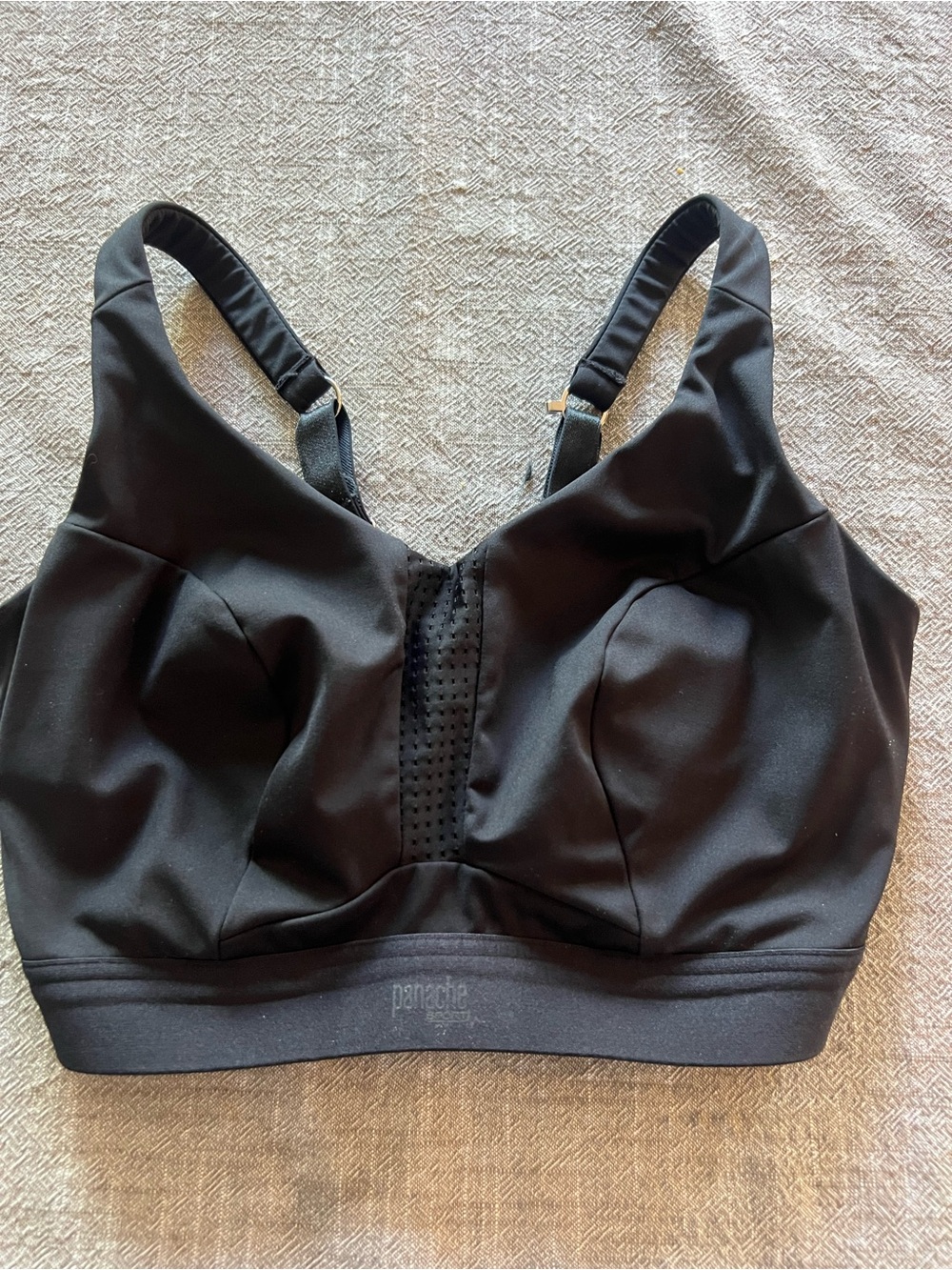 Panache Black Supportive Wired Sports Bra; Size 32 FF, Good condition